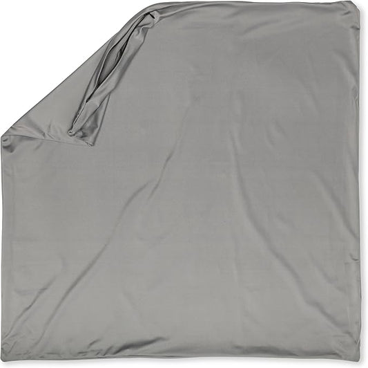 PILLOWY 26"x26" Throw Pillowcases (Cover Only) - 85/15 Nylon, Spandex - Luxurious, Silky, Stretchy & Soft - 1Pcs Solid Color - A Perfect Choice for Couch Chairs Sofa Bed Adult/Kids Bedroom, Dark Grey