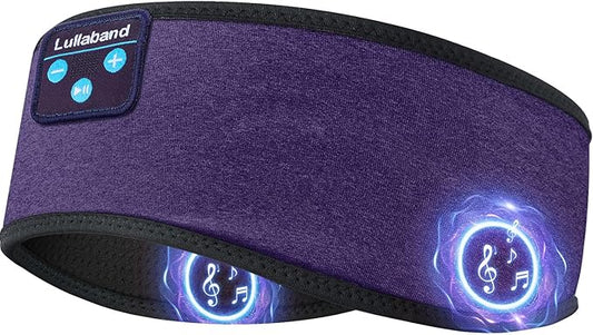 Lullaband Sleep Headband Headphones Non-Slip Stretchy Wireless Bluetooth Sleep Headphones for Men & Women Perfect for Sleep Running Fitness Yoga Cycling