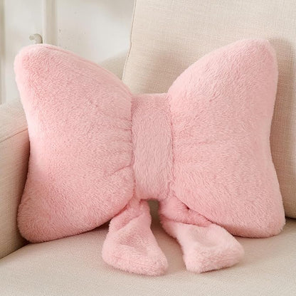 Bowknot Throw Pillows Bow Decorative Pillow Aesthetic Home Decor Knot Plush Pillows Soft Seat Cushions Cute Throw Pillow for Couch Bow Room Decor