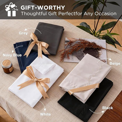 7 Pieces Queen Comforter Set - Utral Soft Microfiber Bedding Set, Thick Duvet Insert Bed in a Bag Without Rustling Noise for All Season, Black (88"x88")