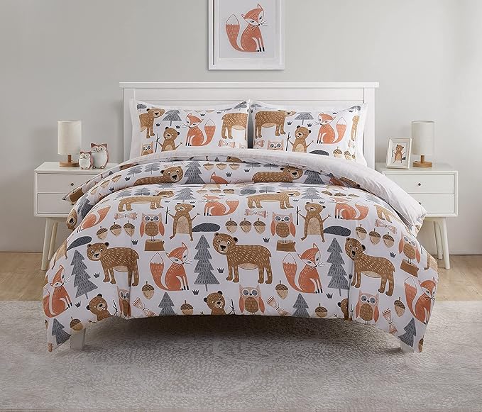VCNY Home Little Campers Reversible 3 Piece Bedding Comforter Set Full Multi