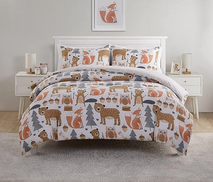 VCNY Home Little Campers Reversible 3 Piece Bedding Comforter Set Full Multi
