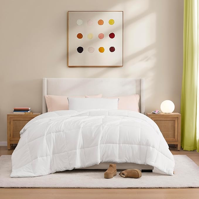 UGG King Bed Pillow – Plush Down Alternative Pillow, Soft & Breathable Medium Firm Sleeping Pillows, Premium Luxury Home Decor Hypoallergenic Pillow for Bed, White, 20” x 36” (Devon)