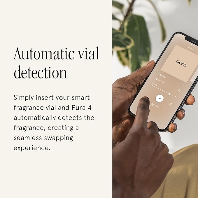 Pura Smart Home Air Diffuser Fragrance - Smart Scent Refill - Up to 120-Hours of Premium Fragrance per Refill for Home, Office & Apartment - 4 Pack, Linens & Surf