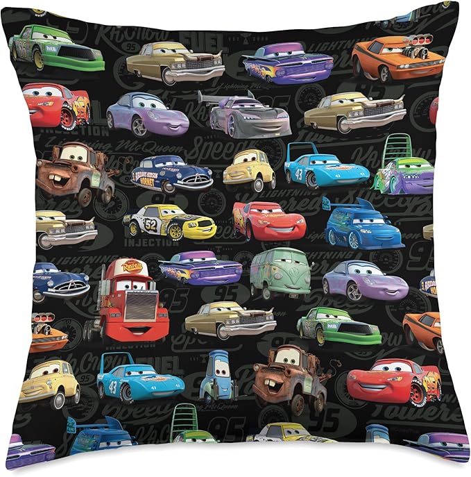 Disney Pixar Cars Characters All-Over Print Throw Pillow