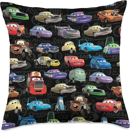 Disney Pixar Cars Characters All-Over Print Throw Pillow