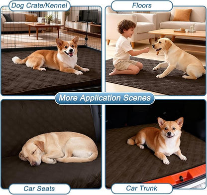 hyha Waterproof Dog Blanket, Reversible Pet Bed Blanket, Soft Sofa Couch Cover for Dogs Washable, Waterproof Pet Couch Covers for Sofa Puppy Cats Furniture Protector(40"x80", Chocolate/Beige)