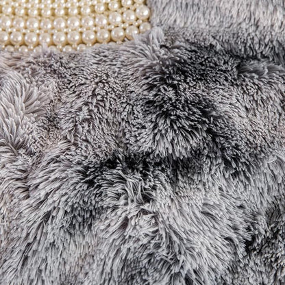 chovy Faux Fur Tie-Dyed Black White Gray Colorful Comforter Sets Queen - 3PC Bed Set Ultra Soft Plush Flannel Velvet Fluffy Fuzzy Bedding（Comforter x 1 Pillowcases x 2）