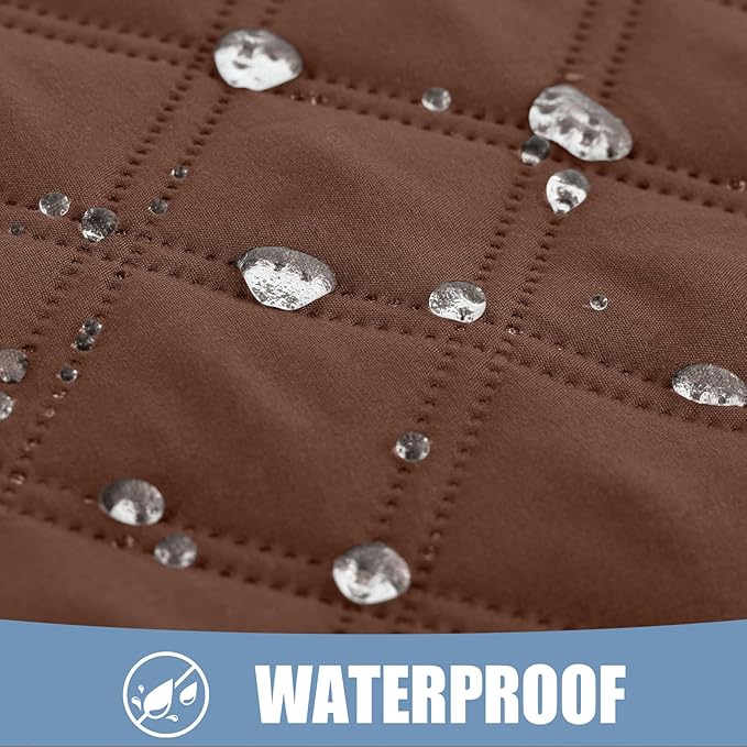 Smiry Waterproof Dog Bed Cover Pet Blanket, Soft Washable Dog Blanket for Furniture Bed Couch Sofa Reversible, Checkered (30"x70", Brown/Chocolate)