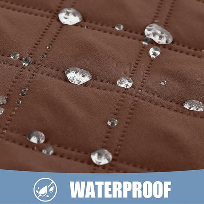 Smiry Waterproof Dog Bed Cover Pet Blanket, Soft Washable Dog Blanket for Furniture Bed Couch Sofa Reversible, Checkered (30"x70", Brown/Chocolate)