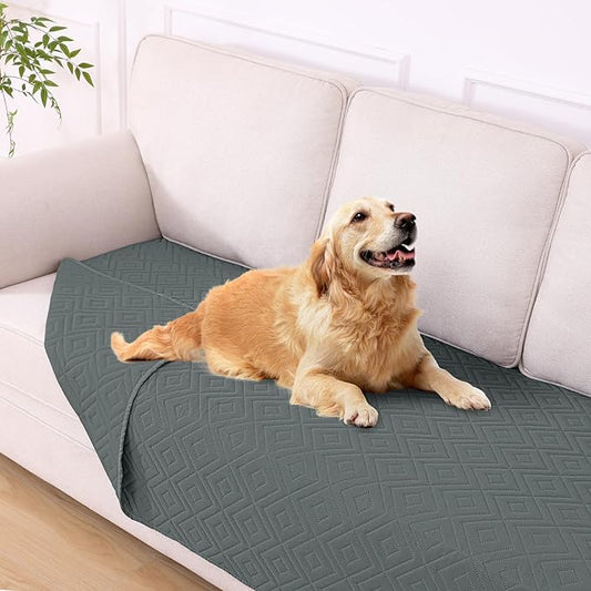 hyha Waterproof Dog Blanket, Soft Dog Bed Cover Pet Blankets, Waterproof Sofa Couch Cover for Dogs Washable, Reversible Pet Couch Covers for Sofa Furniture (40x80 Inch, Dark Grey/Dark Grey)
