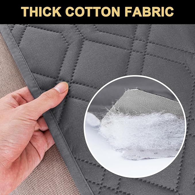 PrinceDeco Waterproof Couch Cover for Dogs Anti-Slip Dog Blanket Cover Washable for Furniture Sofa, Crate, RV Seats,Car, Pet Puppy Essentials (32x62 Inch, Brown)(32x62 Inch, Grey)