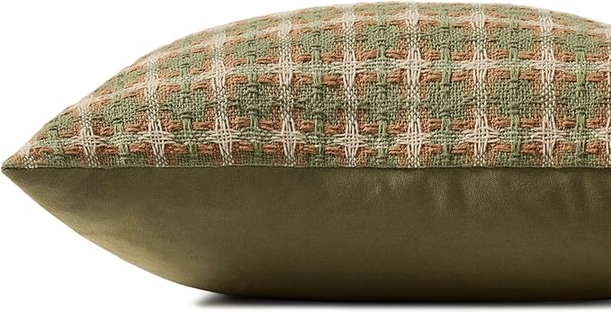 Loloi II Collection PLL0169 Green/Multi 20'' x 20'' Cover w/Down Pillow