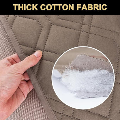 PrinceDeco Waterproof Couch Cover for Dogs Washable Dog Blanket Indoor and Outdoor Replacement Bed Cover with Anti-Slip Back Furniture Bed Couch Sofa for Large Sized Dog(52x82 Inch,Taupe)