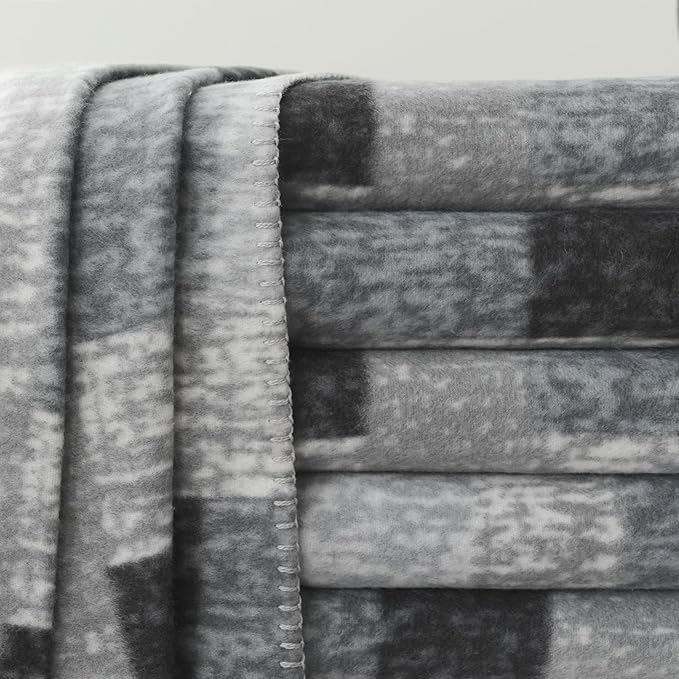 ZYFZCYBL Fleece Throw Blankets for Couch Bulk Lightweight Warm Soft Cozy Blanket 6 Pack Bulk Fleece Blanket Solid for Bed Couch Office Gifts Outdoor 50 x 60 inch Grey Plaid