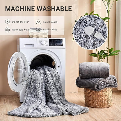 Heated Blanket Heated Full, Electric Blanket 72"x84" Heating Blanket with 8 Hours Auto Off 10 Fast Heating Levels Machine Washable Sherpa Heated Blanket with Overheating Protection