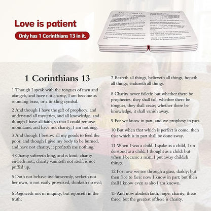 Bible Pillow Book Plush That Opens, Cozy Faith Bible Plushies, for Kids Adults Christian Gifts, Decoration for Bedrooms, Living Rooms (Red)