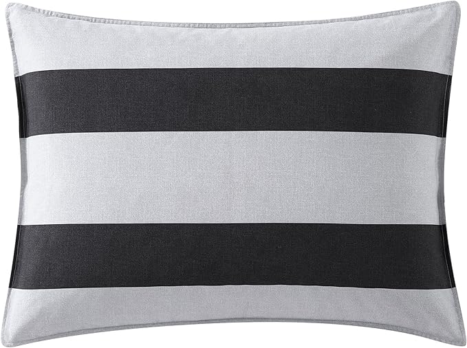 Nautica- Queen Comforter Set, Cotton Reversible Bedding Set, All Season Designer Home Décor (Lawndale Grey, Queen)