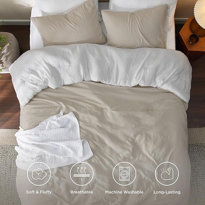 Bedsure King Comforter Set, Navy Blue Soft Prewashed Bedding for All Seasons, 3 Pieces GentleSoft™ Bed Set, 1 Lightweight Comforter (104"x90") and 2 Pillowcases (20"x36")