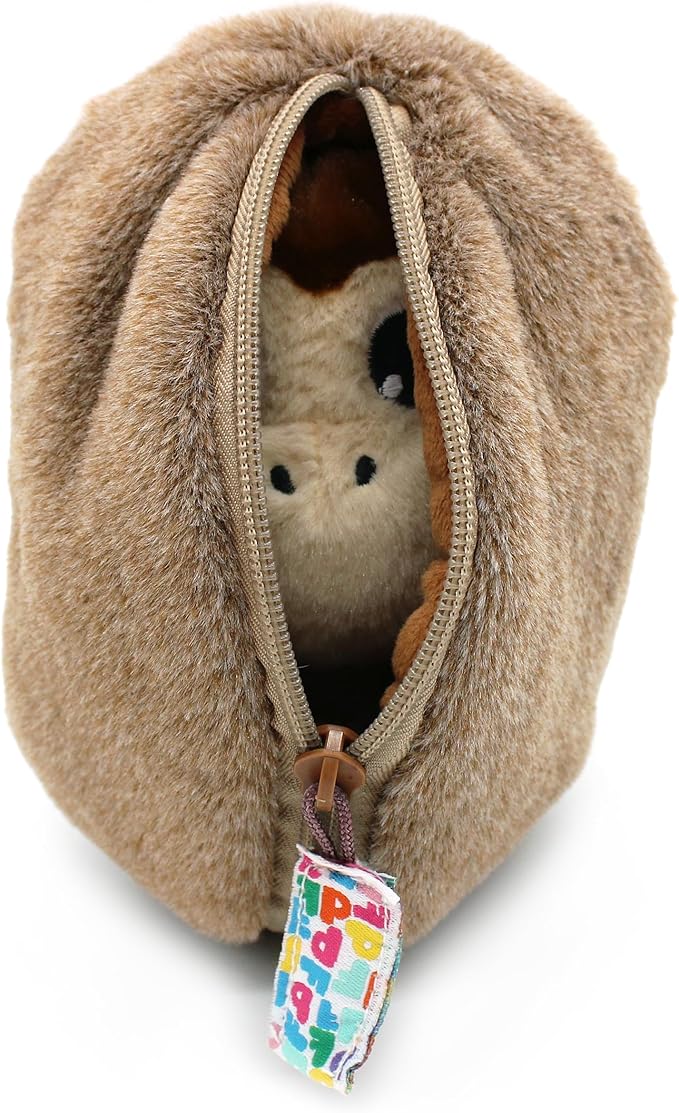 LES DÉGLINGOS Flipetz Coconet The Monkey Decorative Pillow – Reversible Coconut to Monkey 2-in-1 Plush Cushion – 7.5 Inch Stuffed Animal Pillow for Sofa, Bed & Any Room | Home Décor Gift for All Ages