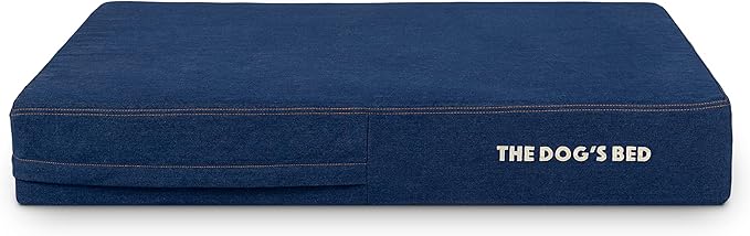 The Dog’s Bed Orthopedic Memory Foam Dog Bed Mattress, Oxford Fabric, Real Blue Denim, L, 6-Inch