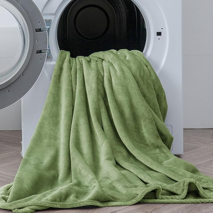 BEDELITE Flannel Sheets Twin Size Sage Green - Super Soft Fleece Sheets Set Fluffy Extra Plush, 3 Piece(Include Fitted Sheet, Flat Sheet, 1 Pillowcase)