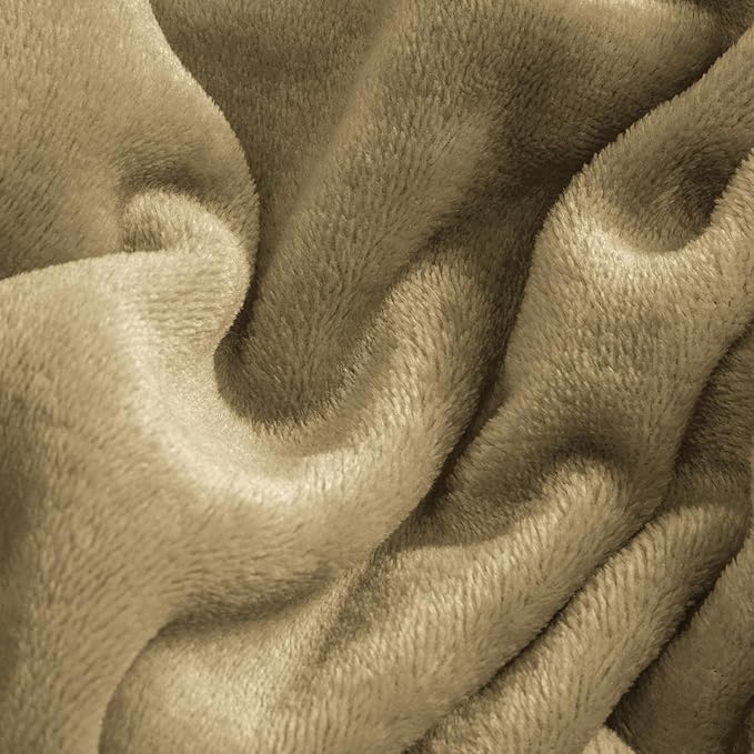 BEDELITE Flannel Sheets Twin Size Camel - Super Soft Fleece Sheets Set Fluffy Extra Plush, 3 Piece(Include Fitted Sheet, Flat Sheet, 1 Pillowcase)