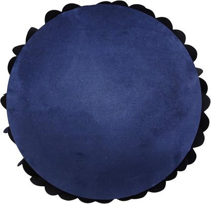 Contempo Lifestyles Flower Pillow – Decorative Pillow 3D Round Throw Pillows for Home Décor – Handmade Sweetheart Flower Pillow for Bed & Couch-Sunflower Pillow - 13 Inch Navy