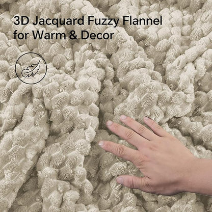 BEDELITE Fluffy Twin Comforter Set - Linen Fleece Soft Comforter for Twin Size Bed, Luxury Warm Bedding Set for Winter, Fuzzy Bed Set 2 Pieces (1 Comforter, 1 Pillowcase)