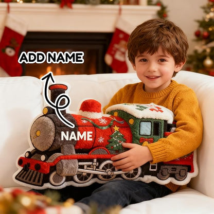 Custom Small Train Shaped Pillow Personalized Double-Sided Printed Cute Pillow Customized Christmas Party Commemorative Gift Sofa Decorative for Boys and Girls 8-32in