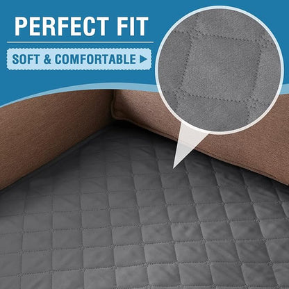 H.VERSAILTEX Couch Cover for Dogs Washable 100% Waterproof Sofa Cushion Cover Dog Bed Cover Non-Slip Pet Blanket for Sofa Cushion Protector, 35" x 82", Grey