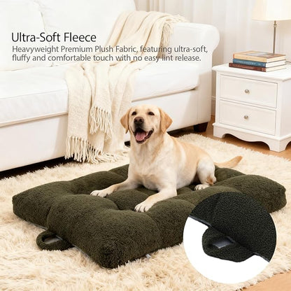 Washable Dog Couch Bed, Pet Sofa with Removable Cushion & Non-Slip Bottom, Orthopedic Plush Furniture for Medium/Large Dogs,Cat & Dog Loveseat.(Green)