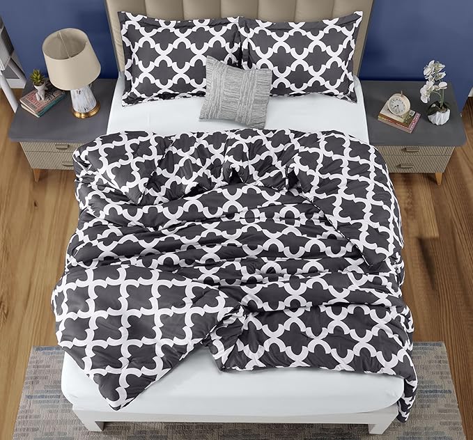 King Comforter Set 3 Piece Grey by Utopia Bedding, Printed Comforters King Size, Bedding Comforters Sets, Down Alternative Soft Bed Set, 1 Comforter (90 x 102 inches) 2 Pillow Shams (20 x 36 inches)