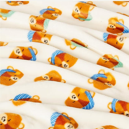 Basics Kids Fleece Blanket, Ultra-Soft Lightweight Throw for Children, Woodland Bears, 50 x 60 Inches