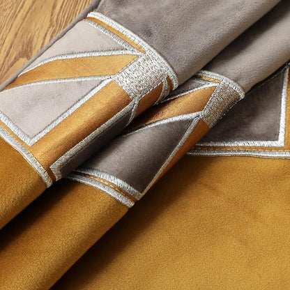 Throw Pillow Covers with Insert Included, with Embroidered Detail, 18 x 18 inches, Decorative Throw Pillow for Sofa Couch Bed (Gold Gray, 18" L x 18" W)