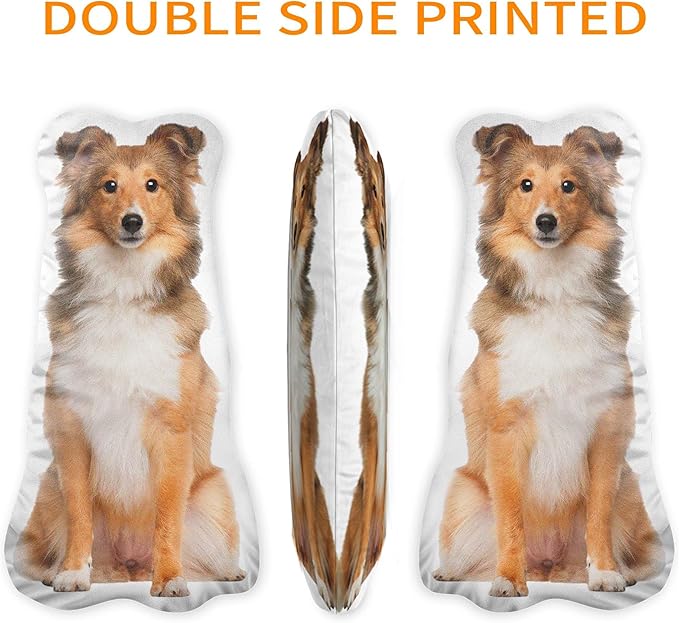 Easycosy Custom Photo Pillow, Personalized Pet Pillow Shaped Like Your Dog Cat, Customized Stuffed Animal Picture Pillowcase, Birthday Funny Gag Gifts for Her Him Pet Lovers(20 Inch)