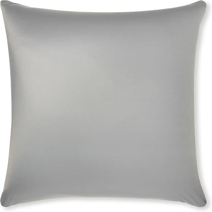 PILLOWY 24" x 24" Throw Pillow - Light Grey: 1 PCS Luxurious Premium Microbead Pillow with 85/15 Nylon/Spandex Fabric. Forever Fluffy, Outstanding Beauty & Support. Silky, Soft & Beyond Comfortable