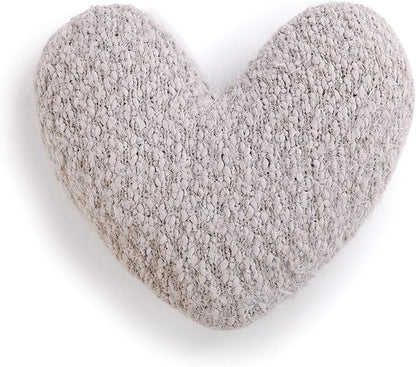 DEMDACO Taupe Grey Soft Heart Shaped 10 x 11 inch Plush Polyester Decorative Throw Giving Pillow, for Memorable Moments and Sending Get Well Wishes