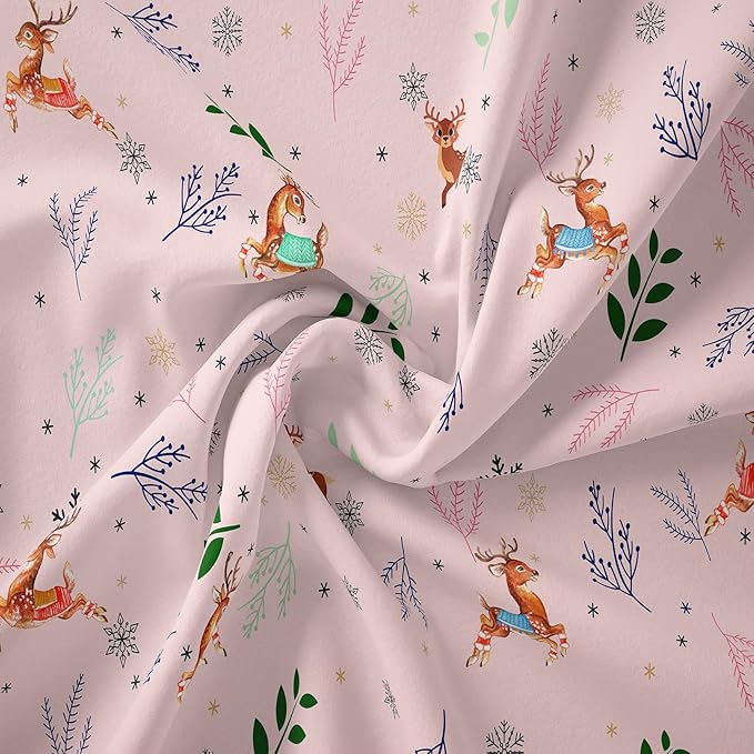 Tailor Shop Girls Twin Bedding Set,Deer Bedding Sets,Pink Comforter Set,Kids Comforter Sets for Girls,1 Pillowcase…