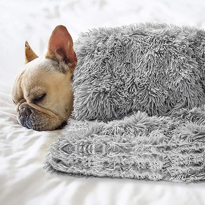 Pet Dog Bed Blankets, Fluffy Fleece Dog Throw Blankets Sleep Mat,Soft Puppy Blankets Cat Kitten, S M L XL,Fuzzy Reversible Sherpa Blanket for Bed, Couch, Sofa, Travel,Washable & Lightweight