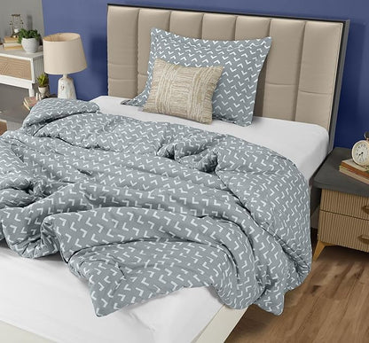 Twin Comforter Set 2 Piece Arrow White by Utopia Bedding Printed Comforters Twin Size Bedding Comforters Set Down Alternative Soft Bed Set 1 Comforter (64 x 88 inches) 1 Pillow Shams (20 x 26 inches)