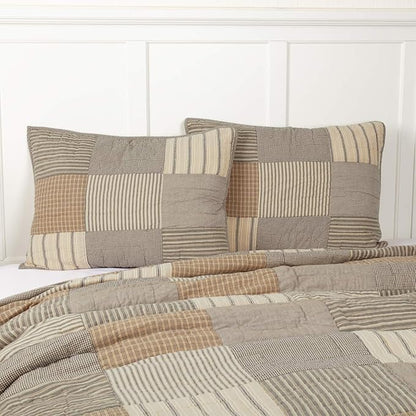 VHC Brands Farmhouse Bedding-Sawyer Mill™ Sham, Standard 21x27, Charcoal Grey