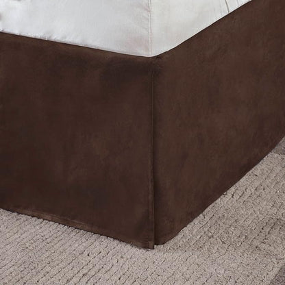 Madison Park Boone Cozy Comforter Set, Faux Suede, Deluxe Hotel Styling All Season Down Alternative Bedding Matching Shams, Decorative Pillow, King (104 in x 92 in), Rustic Brown 7 Piece