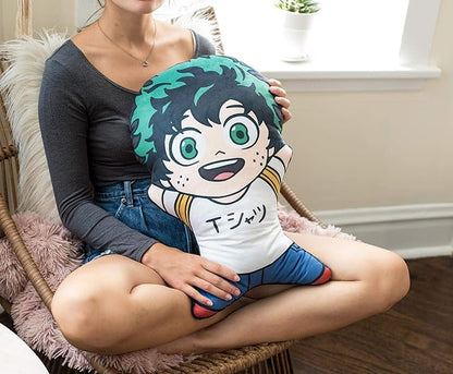 Official My Hero Academia Character Pillow For Adults- 20-Inch Izuku Midoriya Doll Body Replica - Gift for Friends, Family, and Fans - Bed, Couch, Room- Soft Throw Cushion - Licensed Merchandise