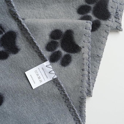 ZYFZCYBL Fleece Throw Blankets for Couch Bulk Lightweight Warm Soft Cozy Blanket 6 Pack Bulk Fleece Blanket Solid for Bed Couch Office Gifts Outdoor 50 x 60 inch Grey Black Paw Print