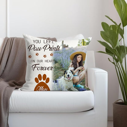 Ships Next Day, Made in USA - Personalized Pet Memorial Pillow for Cats & Dogs - Memorial Gift for Loss of Dog - Pet Memorial Gift - Sympathy Gifts - Dog Remembrance Pillow - Unique Keepsake v1(16x16)