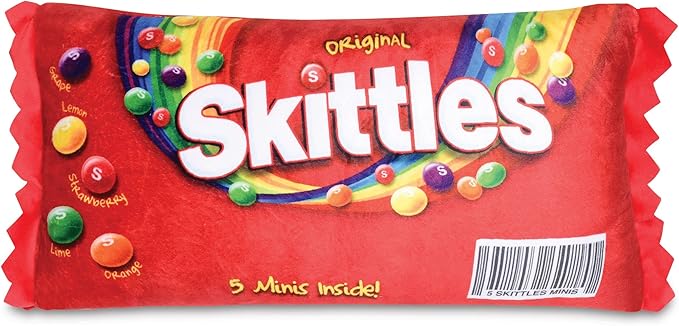 iscream Skittles Package 16" x 8.5" Pillow Set with Mini Skittles Candy Pillows