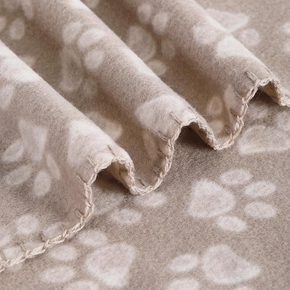 CAI TENG 3 Pack Pet Blankets for Small Dogs Dog Blanket 21x30 Inch Soft Pet Fleece Blanket Warm Puppy Essentials for Bed Cute Paw Printed Throw Dog Brown