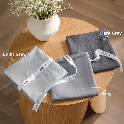 Bedsure Super King Plus Comforter Set, Dark Grey Soft Prewashed Bedding for All Seasons, 3 Pieces GentleSoft™ Bed Set, 1 Lightweight Comforter (128"x120") and 2 Pillowcases (20"x36")