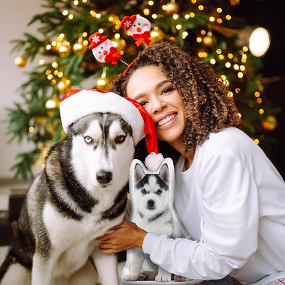 Easycosy Custom Funny Pillow Photo Gifts, Funny White Elephant Gifts for Adults, Personalized Christmas Gag Gifts Stuffed Dog Cat Picture Pillowcase